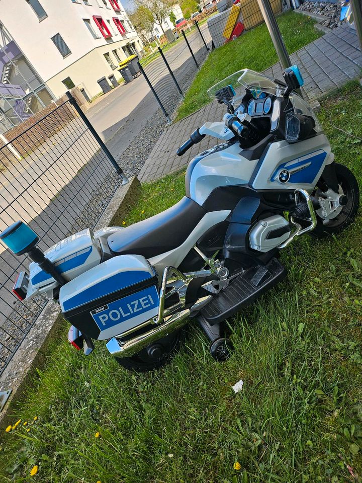 Polizeimotorrad BMW R 1200 Elektrofahrzeug für Kinder 12 V blau in Alsfeld