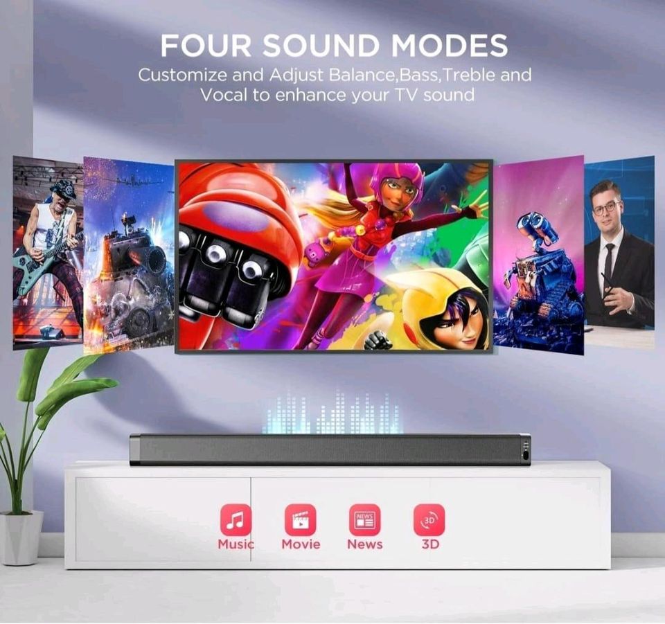 Thramono Bluetooth Lautsprecher ODINE I Soundbar 2.0 Kanal Soundb in Hamburg