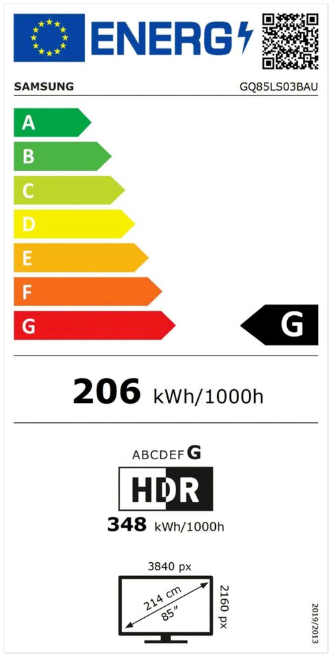 Samsung GQ85LS03BAU The Frame (2022) 214 cm (85") QLED-TV schwarz in Hannover