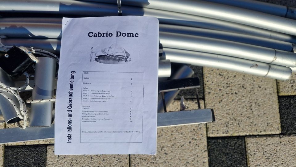 Cabrio Dome Gestänge incl. Befestigung für Intex Frame Pool 549 in Eppelborn