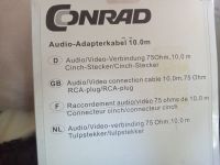 Audio Adapter Kabel 10 m Clinch Stecker Neu unbenutzt Baden-Württemberg - Bruchsal Vorschau