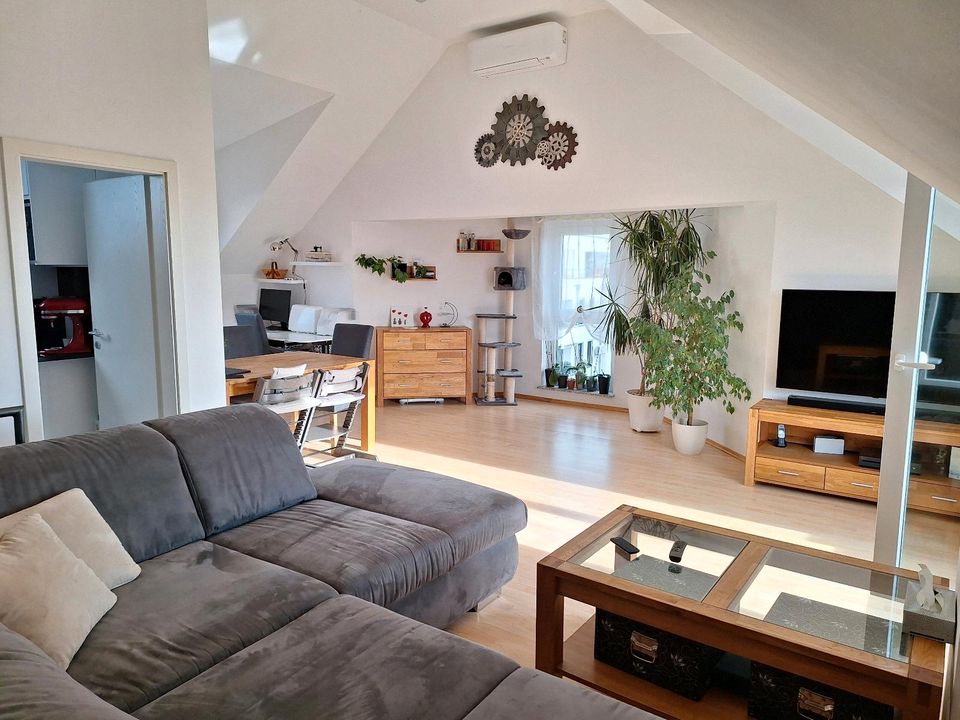 Vollklimatisierte 3 Zimmer Wohnung mit 50qm Dachterrasse in Flörsheim am Main