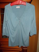 T-Shirt - Bluse 3/4 Arm grau/blau Gr. 40 Duisburg - Duisburg-Süd Vorschau