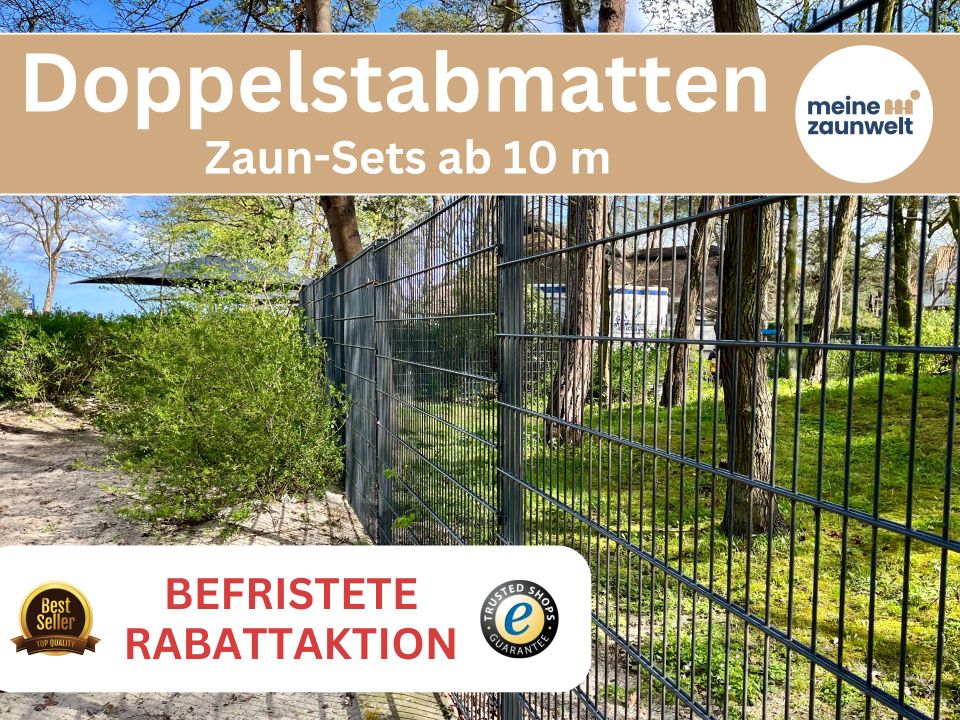 120 cm | Doppelstabmattenzaun | Anthrazit | Versand inklusive in Markt Indersdorf