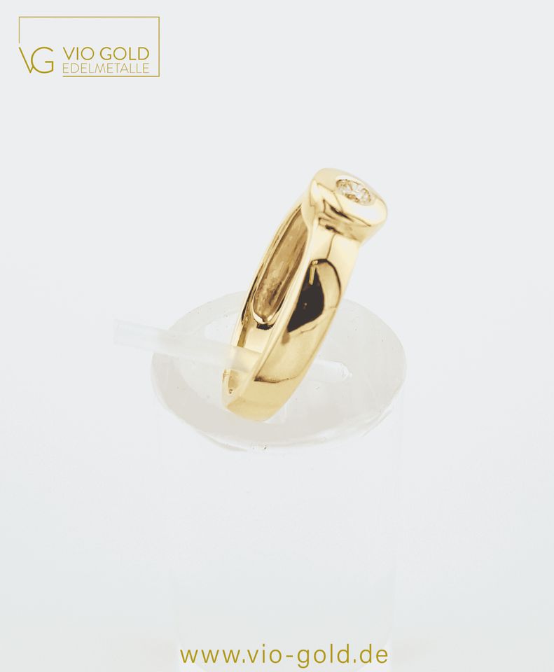 Klassiker: Diamantring ca. 0,075 ct. aus 14 Kt. 585er Gold | Damen - Vio Gold  G1327 in Regensburg