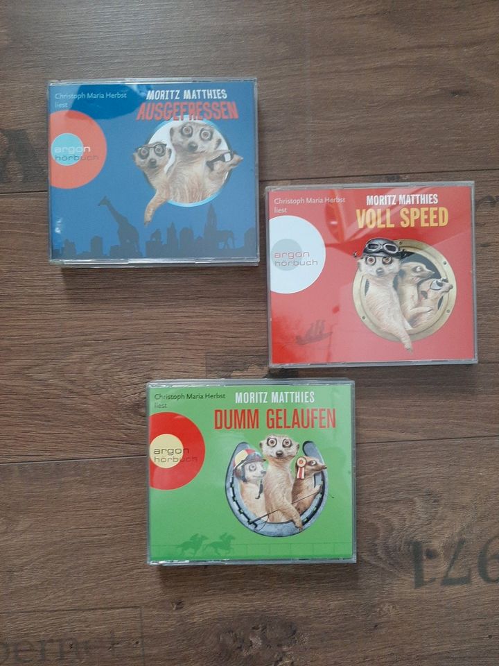 3 Hörbücher Moritz Matthies Erdmännchen-Krimi-Reihe insges.12 CDs in Wittlich