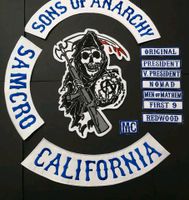 Sons of Anarchy Patch Set Kostüm Kutte Rocker SOA Bayern - Lautrach Vorschau