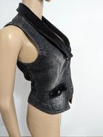 Weste Biba Jeans Jacke 34 XS schwarz grau Vintage Frühling Nordrhein-Westfalen - Solingen Vorschau