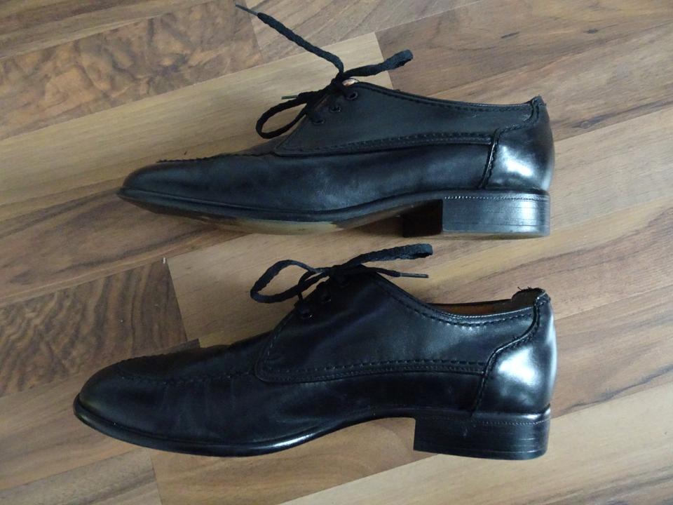 Schwarze Halbschuhe aus Leder von Gotthard, Gr. 8 1/2 G (43) in Langenzenn
