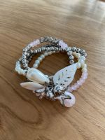 Perlenarmband, dreireihig, rosa/silber, mit Blume Aachen - Aachen-Haaren Vorschau