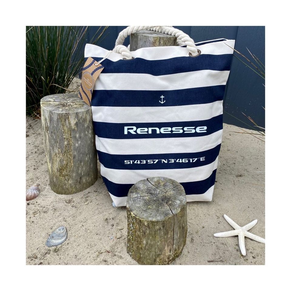 ╳ Strandtasche „Koordinaten“ ╳ Renesse / Sylt * Made with love in Viersen