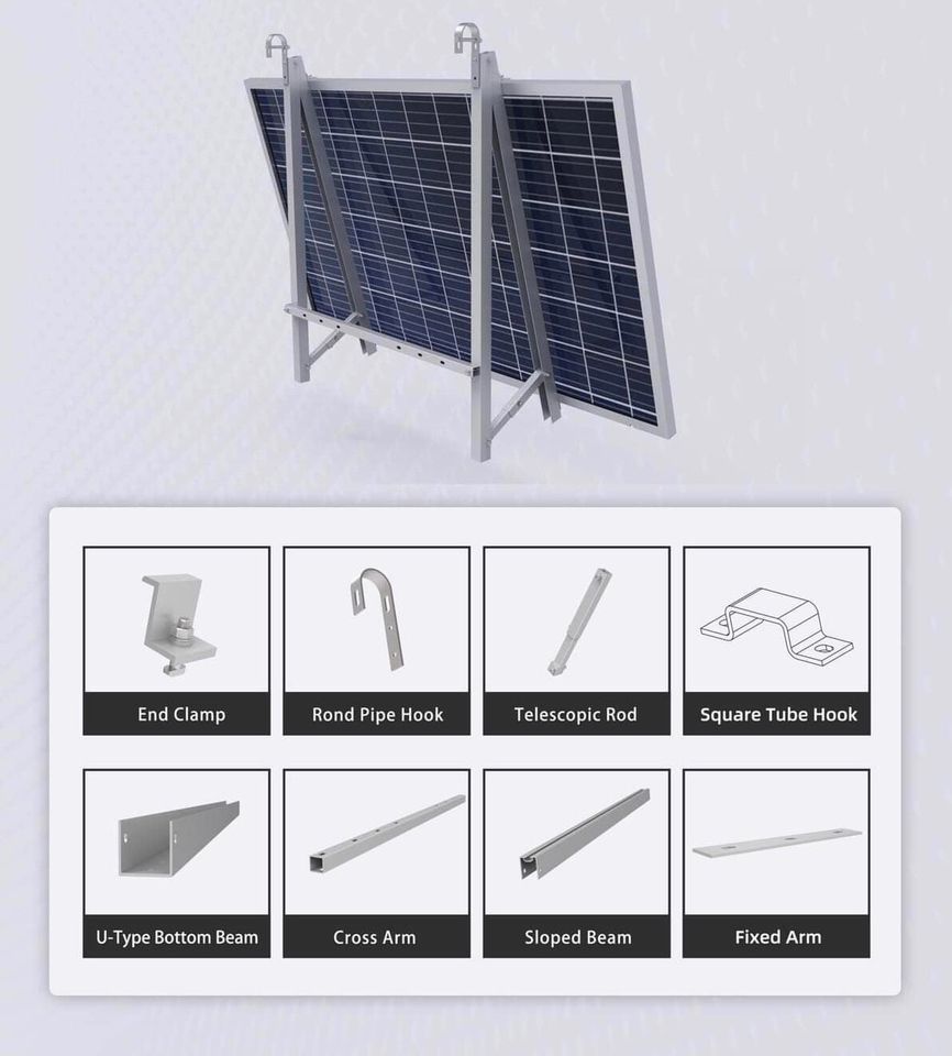 Balkonkraftwerk | 2x Solarmodulhalter für Balkongeländer in Varel