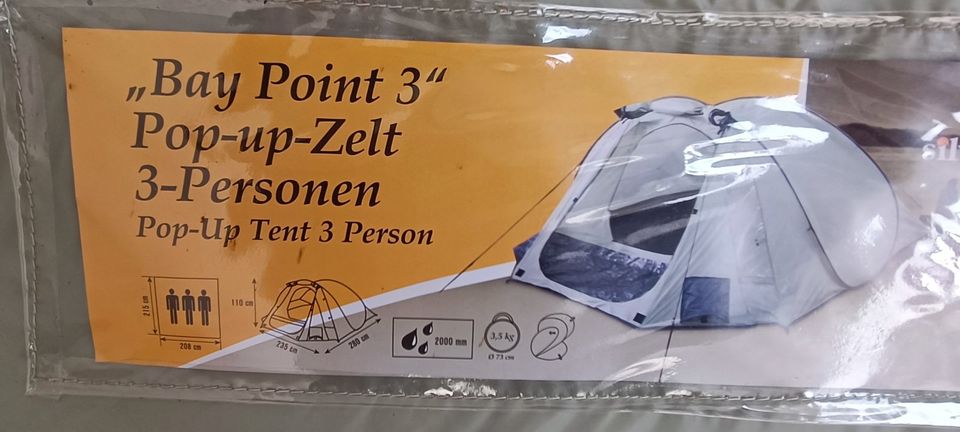 Pop Up Zelt 3 Personen Bay Point 4 Campen Zelten in Vilsbiburg