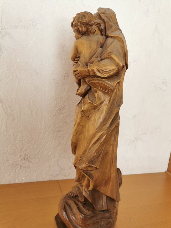 Skulptur Holzfigur "Madonna  mit Kind" in Probstzella