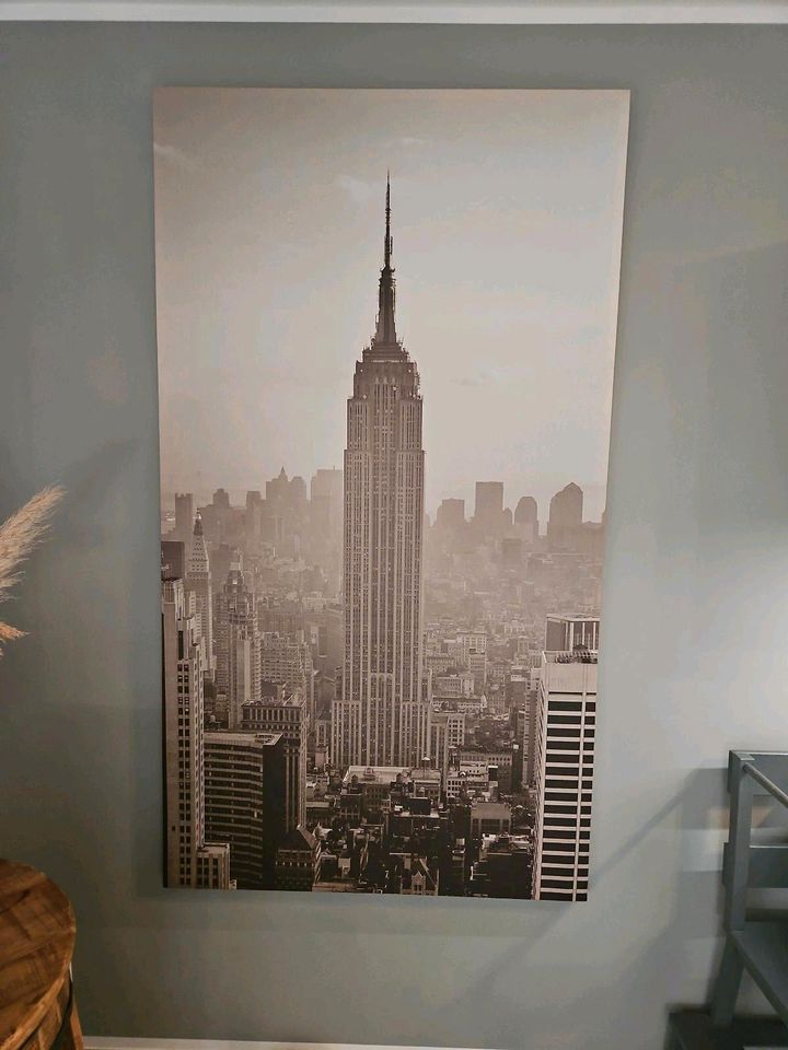 New York Bild  USA 180 x 100 x 4cm Leinwand Empire State Building in Hünxe