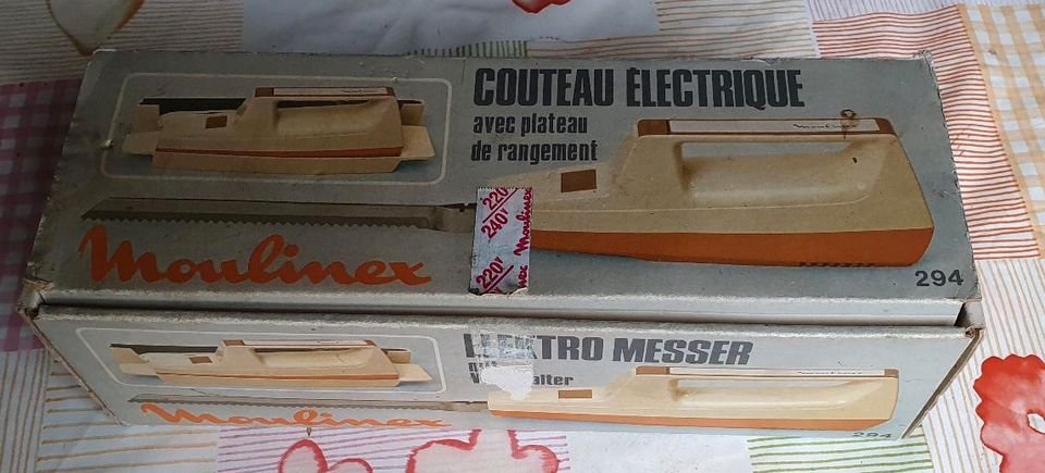 Moulinex Elektrisches Messer 294 Vintage Retro 70er mit Halterung in Nürnberg (Mittelfr)