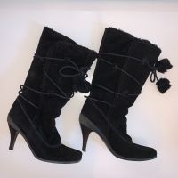 Bronx Winterstiefel schwarz in Wildleder Optik zum Binden Bayern - Schönbrunn Vorschau