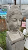 Buddha Büste Beton Buddhakopf Gartenfigur 90x40x40 cm grau Niedersachsen - Ganderkesee Vorschau
