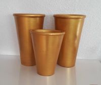 3 x Tontöpfe Gold bemalt  31 cm / 22 cm hoch Baden-Württemberg - Laupheim Vorschau