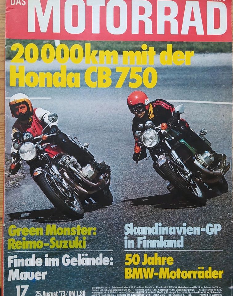 Honda CB 750 Four Prospekt und Literatur in Ravenstein