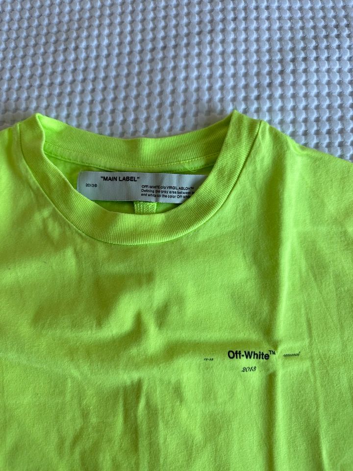 Off-White T-Shirt Neon XS, inkl OVP, Tags, Rechnung in Leinfelden-Echterdingen