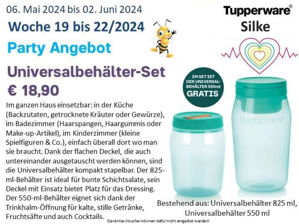 Tupperware Patty-Presse / Partystar - Aktion in Höchstädt a.d. Donau