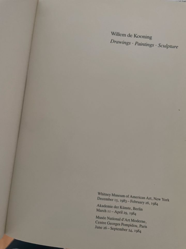 Willem de Kooning Zeichnungen, Gemälde, Skulpturen Buch in Köln