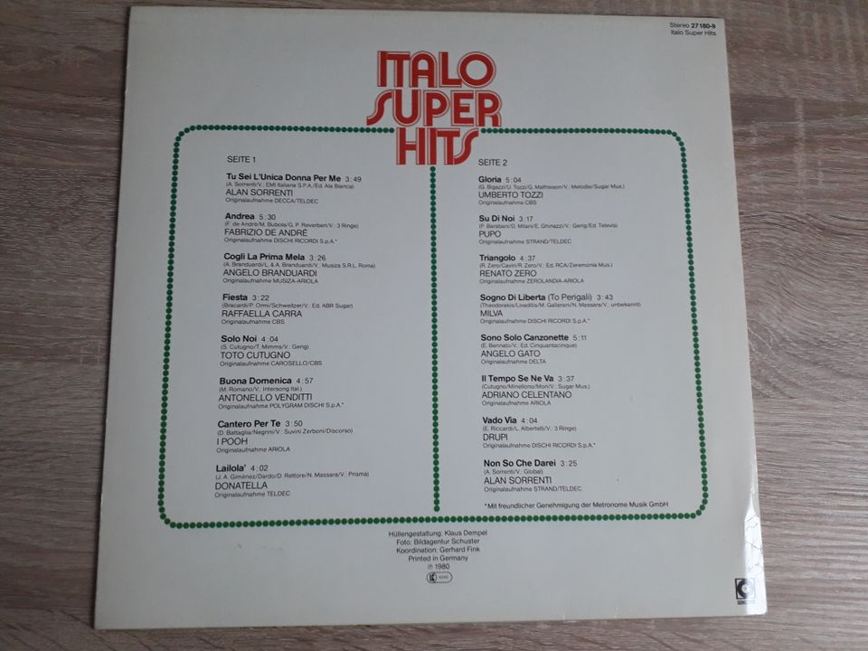 Schallplattenpaket " Bella Italia Disco " neues Angebot in Burgwedel