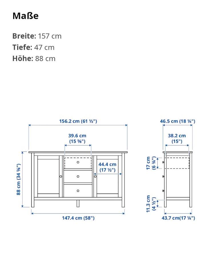 IKEA HEMNES Kommode schwarz (dunkelbraun) in Hennef (Sieg)