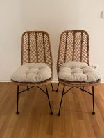 2 Stühle Kunstrattan (inkl. Polster) - Boho Style - Füße schwarz Düsseldorf - Benrath Vorschau