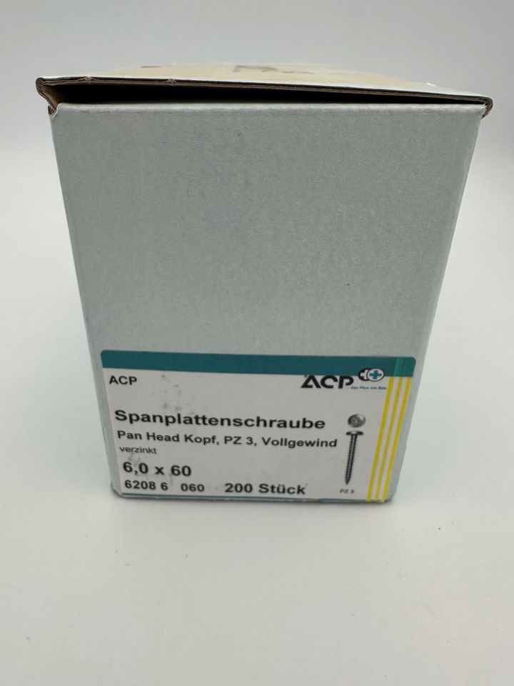 ACP Spanplattenschraube Pan Head Kopf, PZ ø4x40-6x60/ 200stk in Lotte