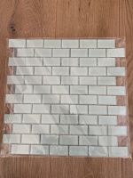 1m2 Mosafil Glas Brick weiss glänzend Matte 25x50x4mm Nordrhein-Westfalen - Wassenberg Vorschau