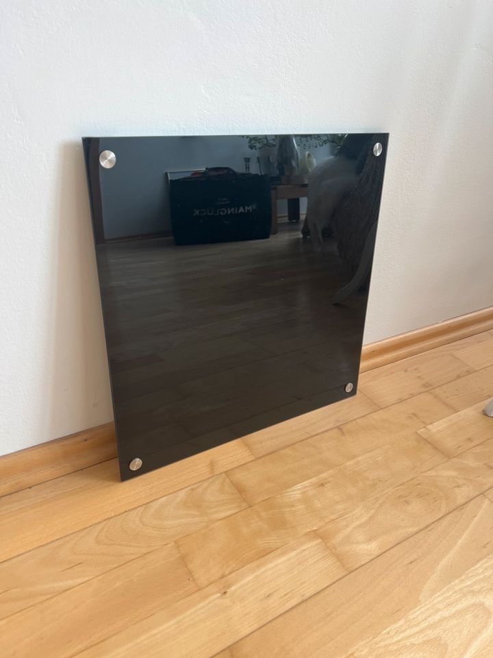 Glas-Whiteboard schwarz 40 x 40cm in Würzburg