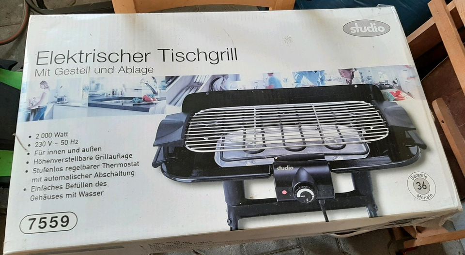 Neu: Elektrischer Tischgrill mit Gestell und Ablage in Wiesbaden