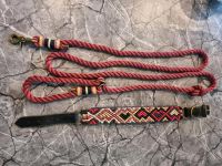 Halsband und Leine Paracord+Leder *inkl. Versand* 40-46cm Nordrhein-Westfalen - Emmerich am Rhein Vorschau