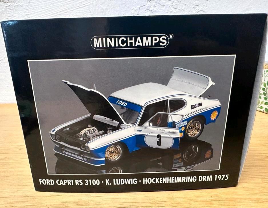 K. Ludwig #3 Ford Capri RS-3100 DRM 1975 Modellauto 1:18 '75 K. Ludwig #3 Ford Capri RS-3100 DRM 1975 Modellauto 1:18 '75