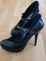 BUFFALO LONDON High Heels, Lack mit Riemchen, schwarz, Gr. 39 Hessen - Mörfelden-Walldorf Vorschau