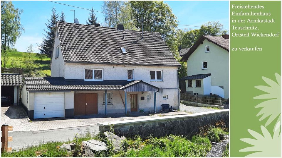 Freistehendes Einfamilienhaus mit Garage in Teuschnitz Naturpark in Teuschnitz