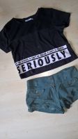 Sister Shirt schwarz Spruchband +Shorts petrol, sehr süß, Gr. XS Hessen - Maintal Vorschau