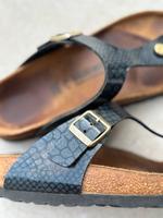Birkenstock Gizeh Damen 42 schwarz Lack Kroko Muster Hessen - Baunatal Vorschau