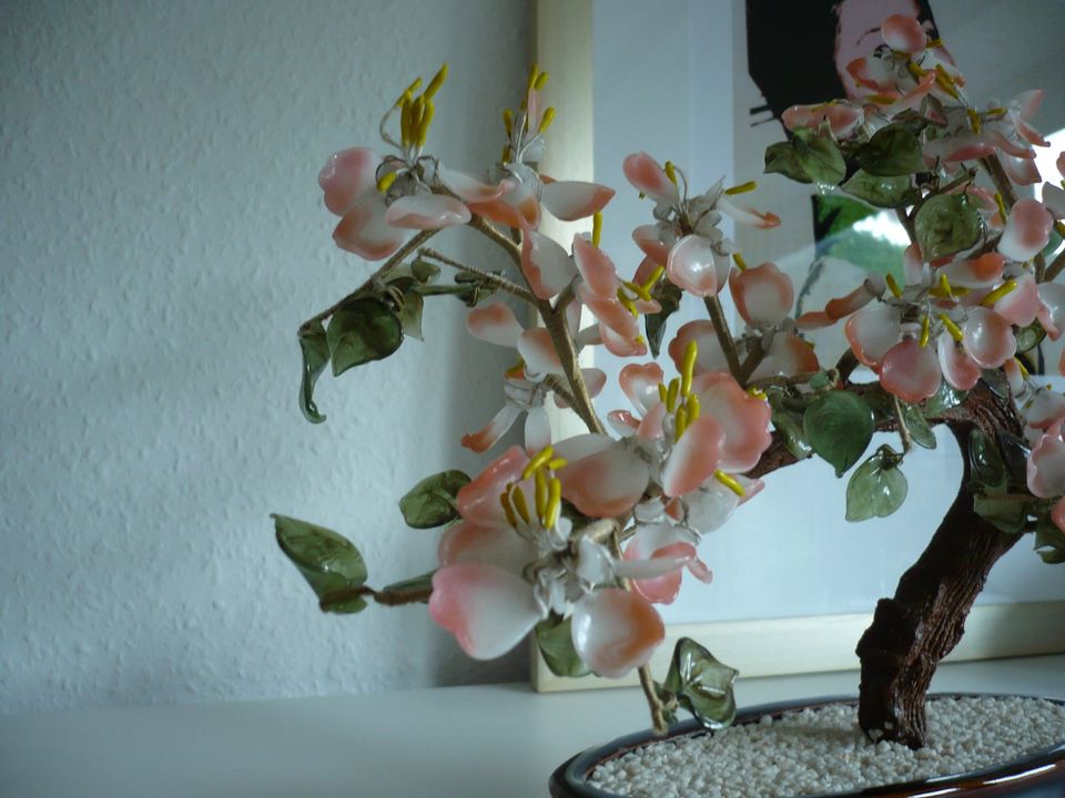 Edelstein Bonsai groß Jade Rosenquarz vintage Handarbeit in Aachen