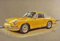 Porsche 911 2.0 1967 Original-Zeichnung auf Karton Nordrhein-Westfalen - Königswinter Vorschau