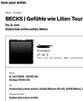 Konzertticket für BECKS in Mainz Wandsbek - Hamburg Farmsen-Berne Vorschau
