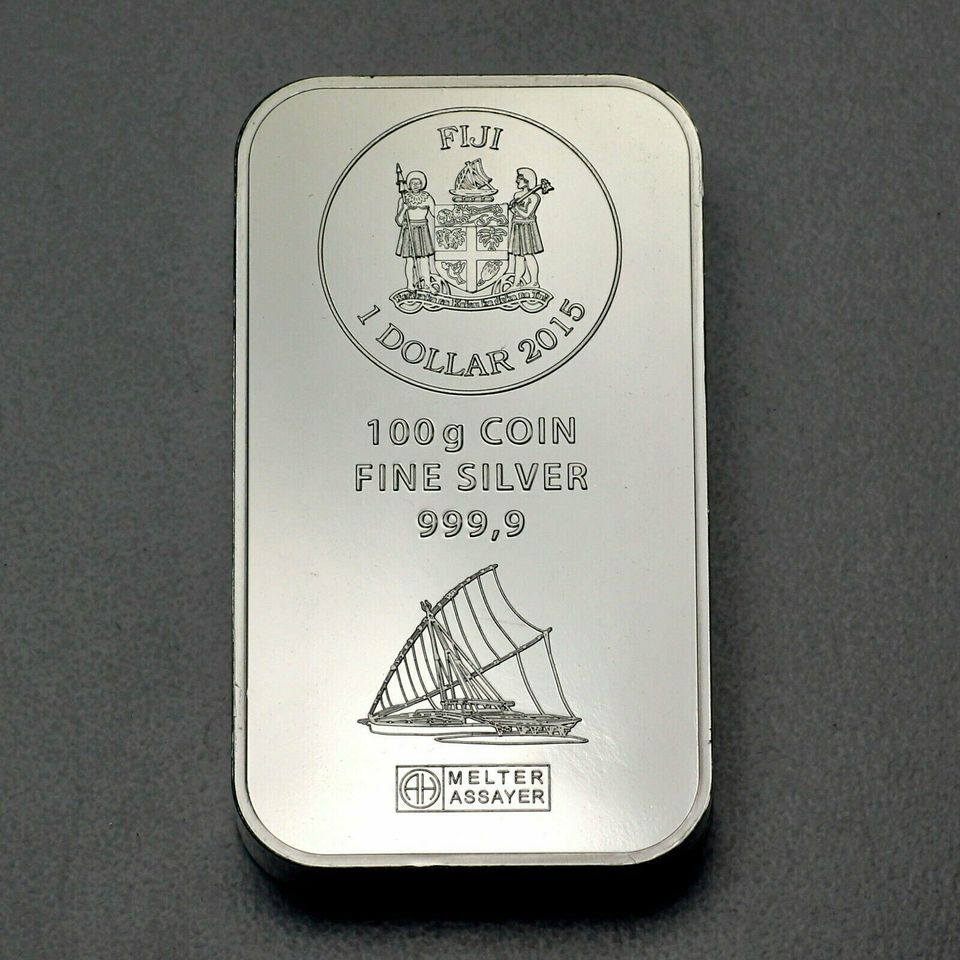 Silberbarren Fiji Argor 100 Gramm Heraeus Münzbarren 999 Silber in Fürstenau