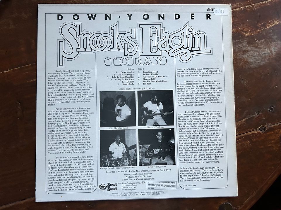 Snooks Eaglin Today Down Yonder LP in Ludwigslust