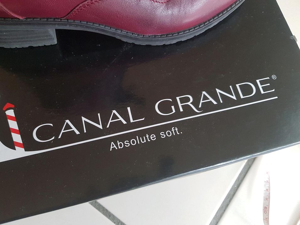 Canal Grande Leder Boots Bordeaux rot, Glove Sangria Gr.37, Neu in Saarbrücken