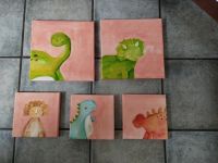 5 Dino Ölbilder fürs Kinderzimmer "Handarbeit" Nordrhein-Westfalen - Oberhausen Vorschau