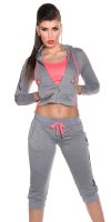 TRENDY KOUCLA CROP HOODIE MIT ZIP + KAPUZE GRAU GRÖSSE S Nordrhein-Westfalen - Neuss Vorschau