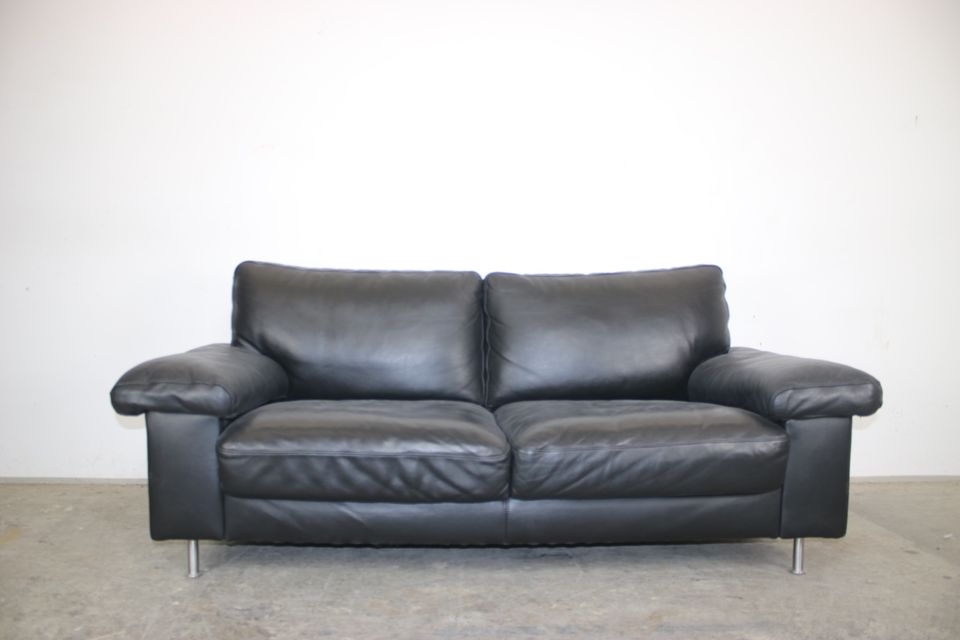 Rolf Benz Zweisitzer Sofa Echt Leder Couch Schwarz Designer in Berlin