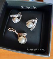 Anhänger und Ohrringe (925 Silber) mit Perlen und Steinen als Set Rheinland-Pfalz - Zweibrücken Vorschau